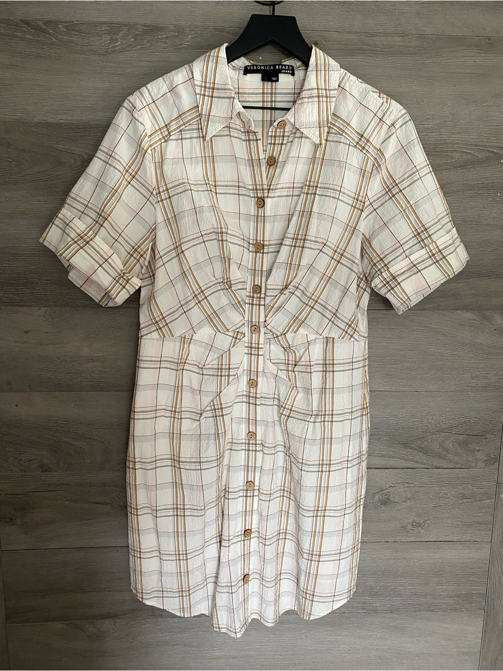 Veronica Beard Cotton Lora Plaid Shirtdress